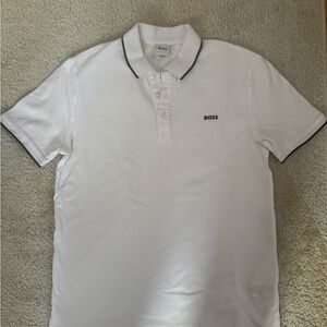 Boss Classic White Polo Shirt boys size 16